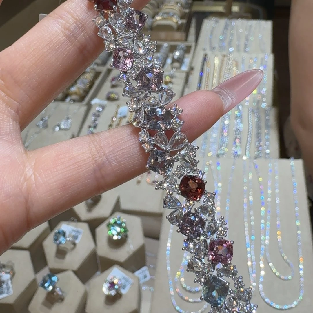 手链尖晶石18K金镶嵌