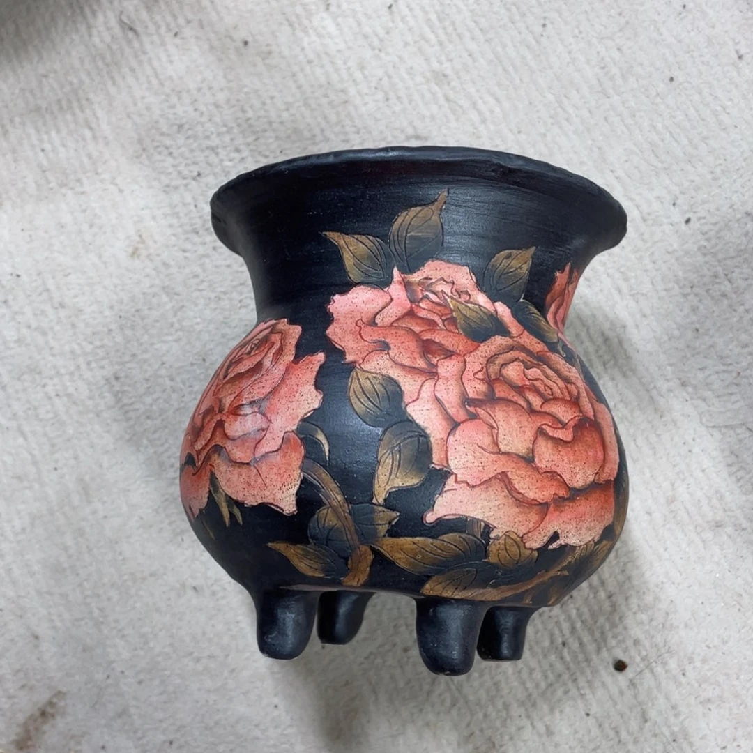 紫砂花盆七****呛陶瓷多肉花盆精品