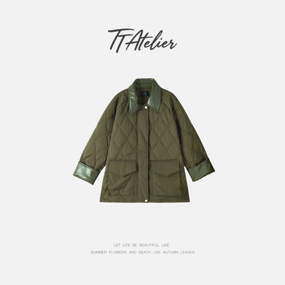 TT设计师【琥珀爵士】复古高级时尚巴恩风棉服外套TT191686