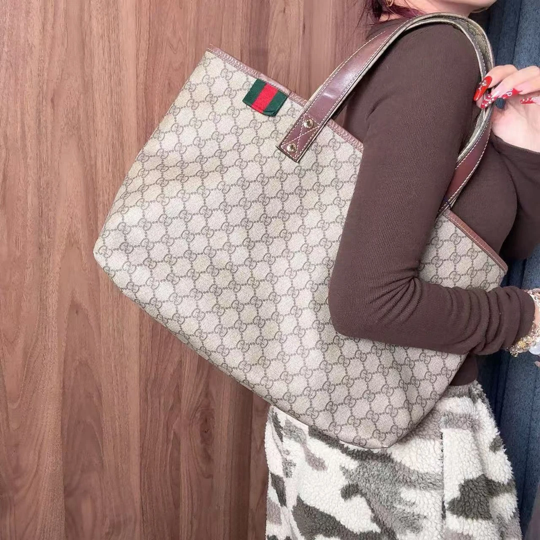 95新 GUCCI/古驰 古驰 老花 托特 单肩包/0000