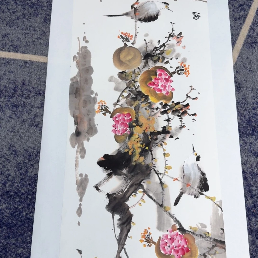 国画国画作品山水花鸟