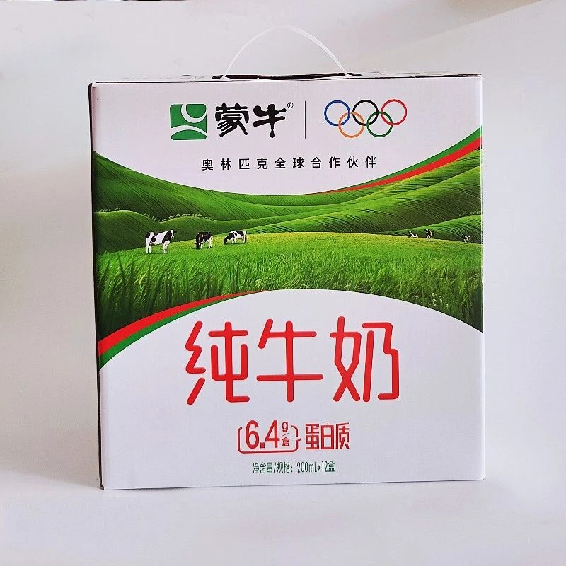 W蒙牛纯牛奶6.4g蛋白质200ml*12瓶（新日期）