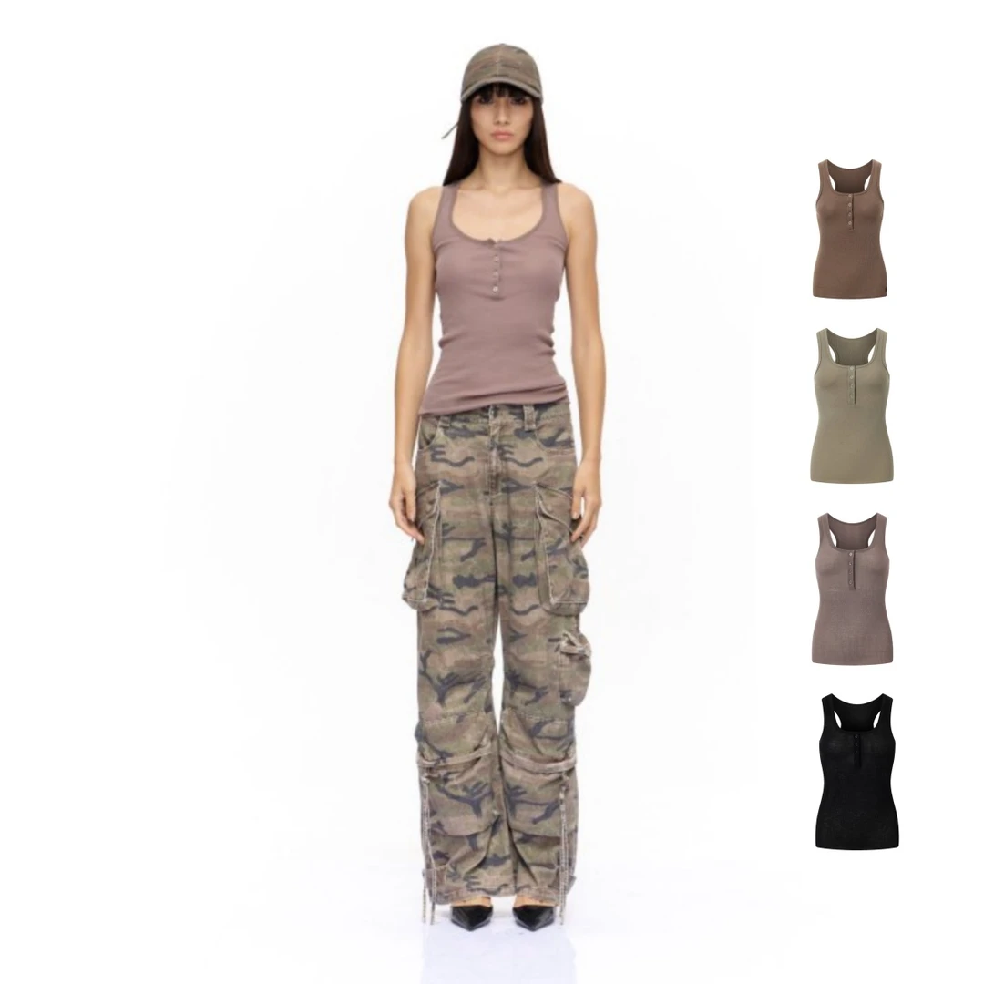 CNLEEWEI  25早秋新品瑜伽休闲风时尚风街头风吊带运动韩版背心