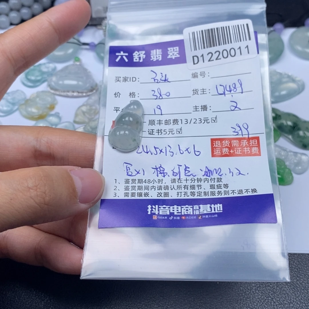 石***头翡翠未镶嵌吊坠(不含链)D1220011