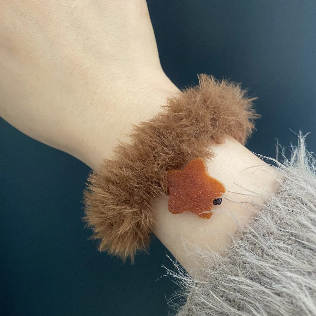 吉月蜜蜡原皮星星手绳头绳双用款