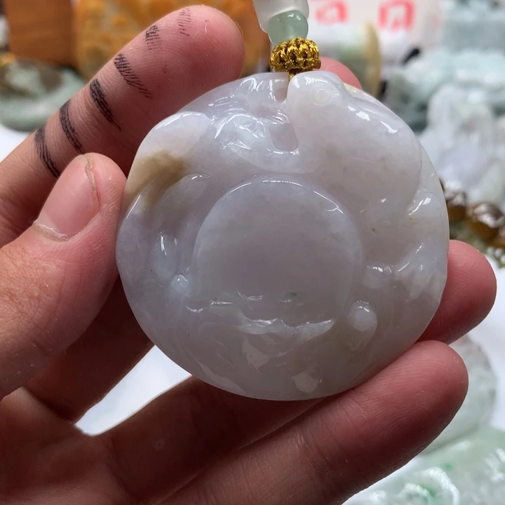 翡翠未镶嵌颈饰保真天然a货翡翠