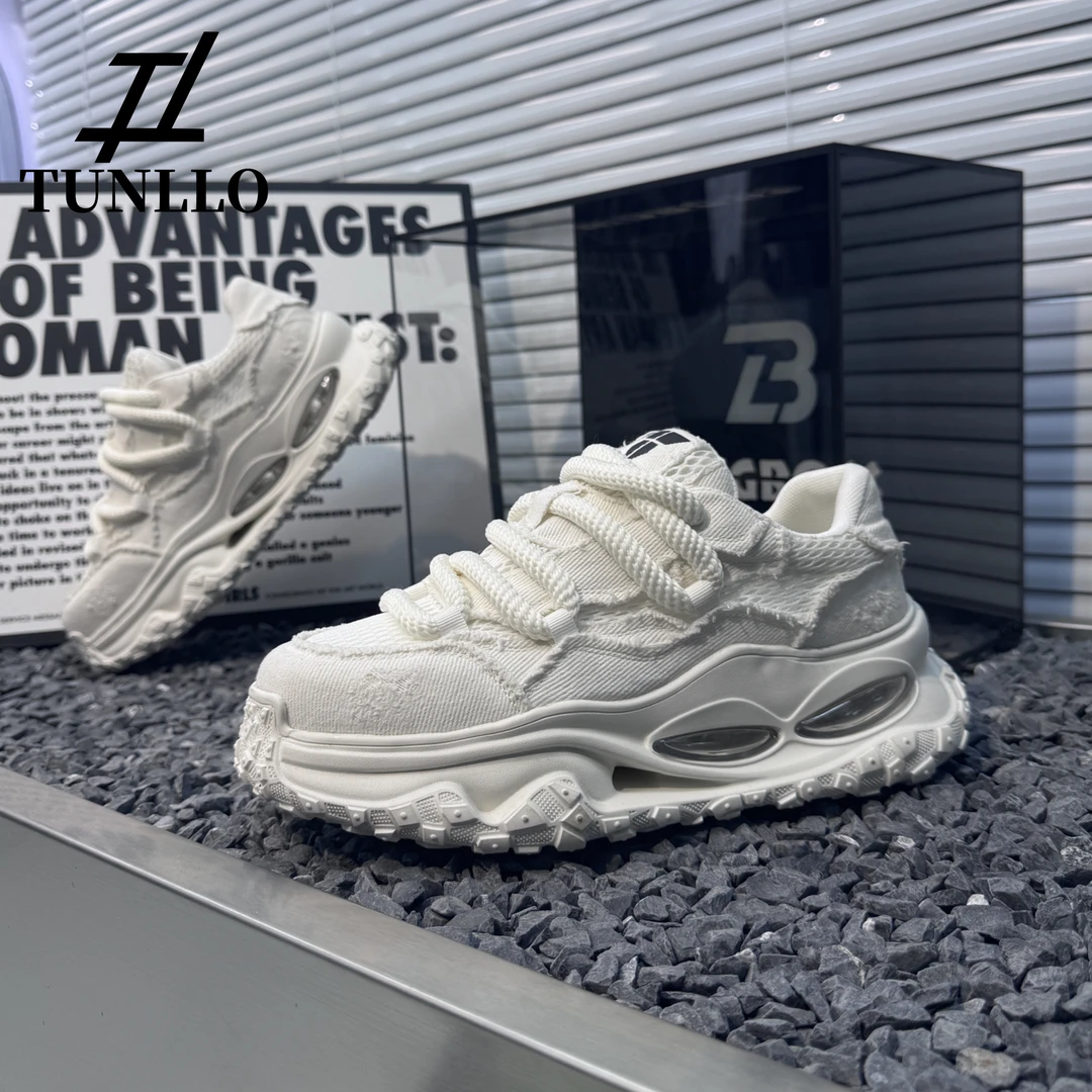 老爹鞋男夏季新款网面透气破洞运动鞋男百搭潮流时尚厚底增高鞋男