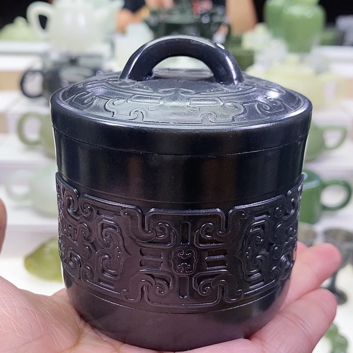 未镶嵌和田玉挂件茶叶罐