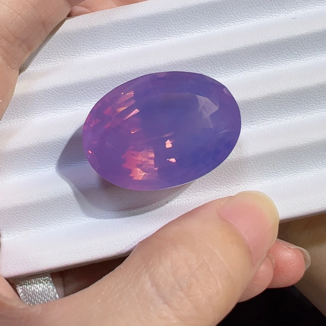 珠宝半成品未镶嵌紫晶58.9ct薰衣草