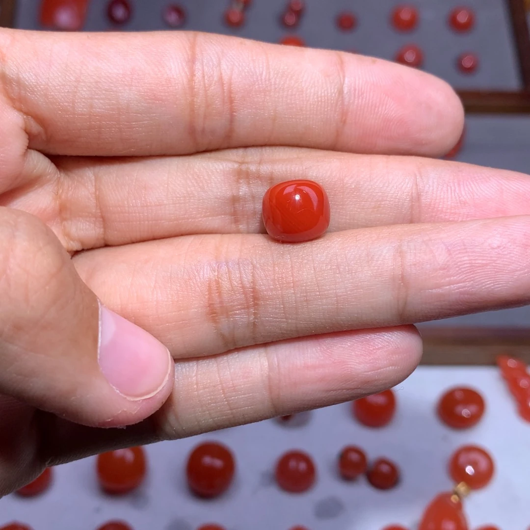 南红玛瑙老型9.5×8.5未镶嵌微纹