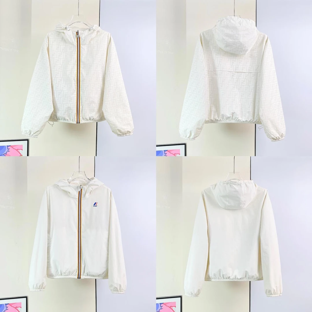 95新/Fendi&K-Way联名/两面穿拉链外套/S码/Xspk1589