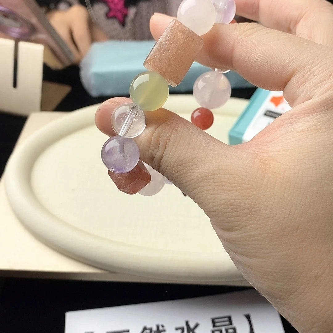 银S925镀金镶嵌手链水晶
