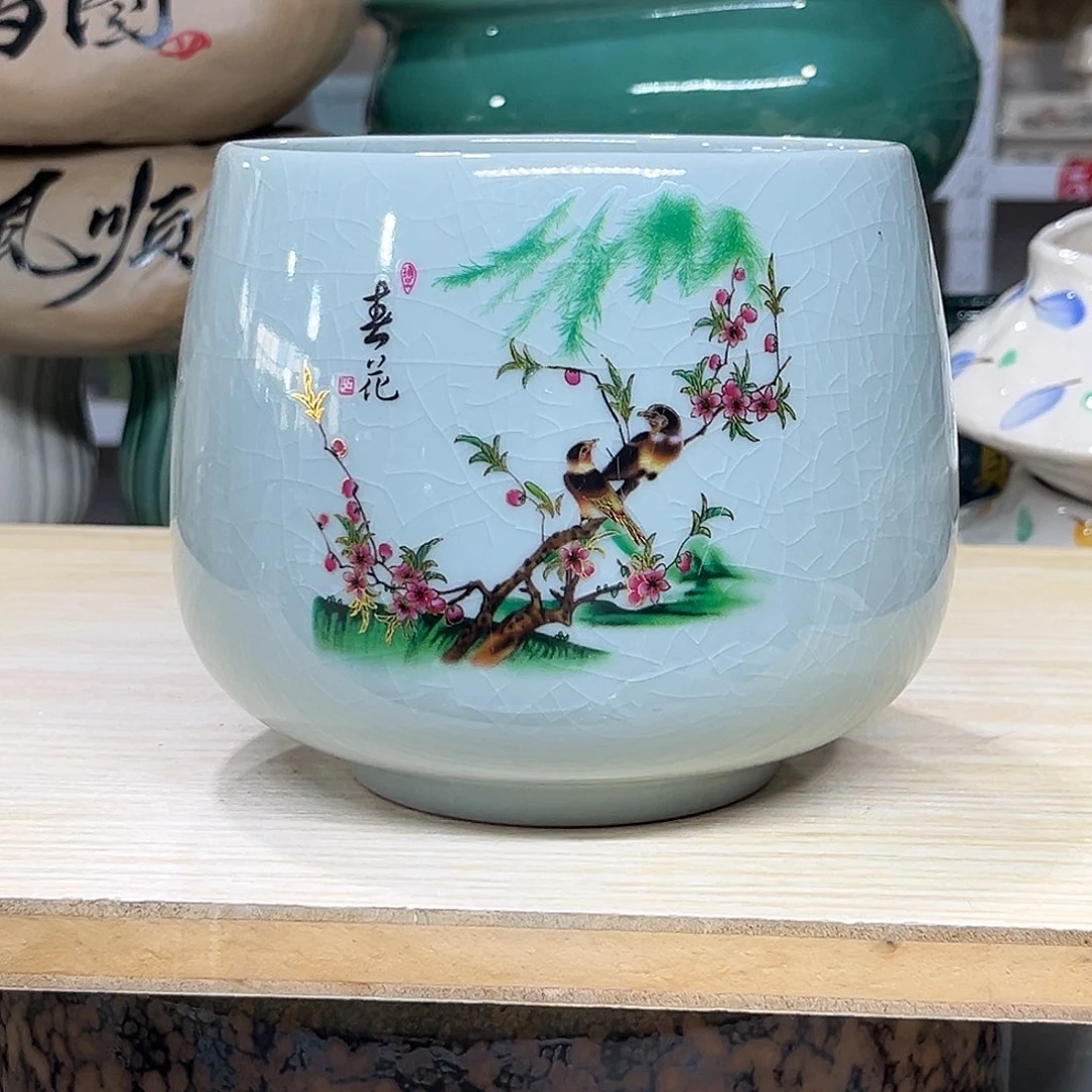 陶瓷绿植多肉微瑕花盆口径12*12无孔