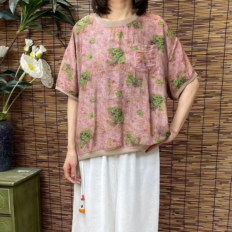 2113新款夏季宽松显瘦优雅气质T恤小衫QZ