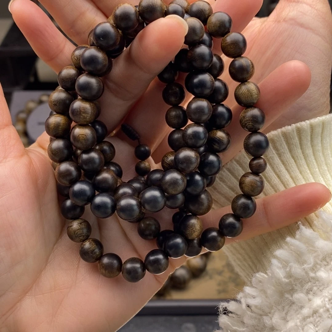 沉香手串悟越南芽庄白棋瘤疤0.8