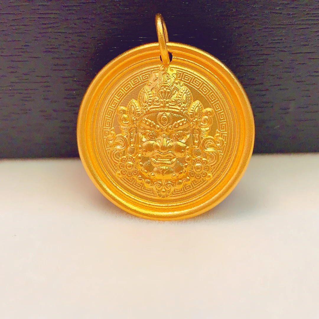 【水贝黄金】足 金999黄财神吊坠B300