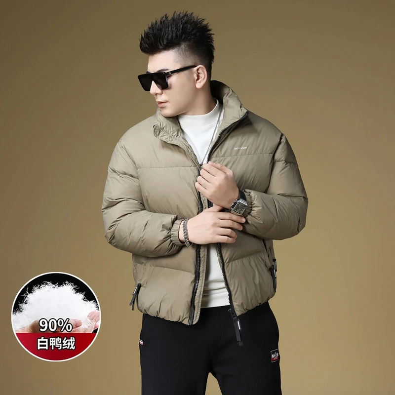 欧货2025冬季新款潮牌轻奢男士白鸭绒休闲保暖羽绒服男女同款外套