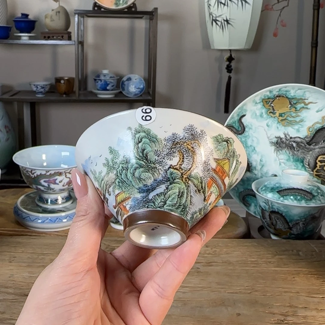 杯景德镇陶瓷柴烧多人