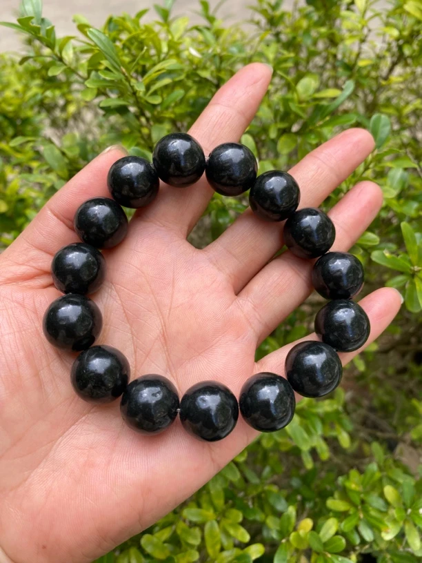 铁磁石手链 黄乡雨石天然原石女款手串卡0.8C m