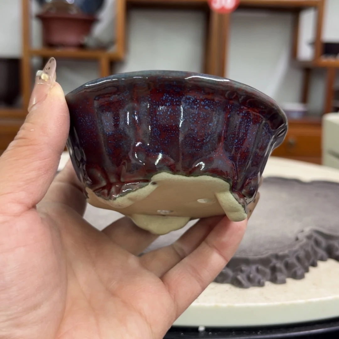 紫砂花盆瑕疵4.5-9。。。