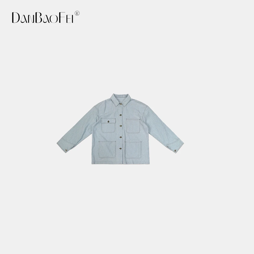 【雅雅】条纹夹克 春夏女装"夏天可以穿”超薄翻领夹克外套 YLM00891