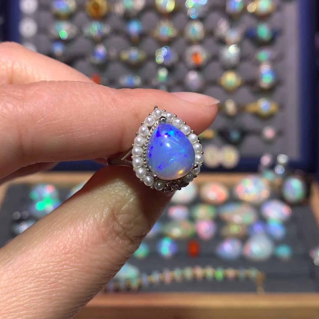 银S925镶嵌欧泊戒指款式