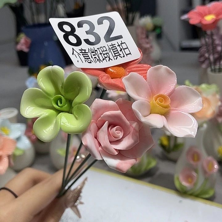 陶瓷纯手工捏花设计