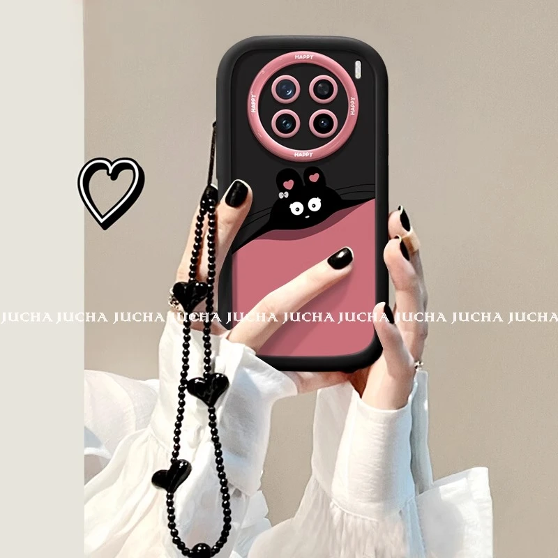 煤球妹妹适用vivox200ultra手机壳新款带挂绳x200s的全包镜头外壳