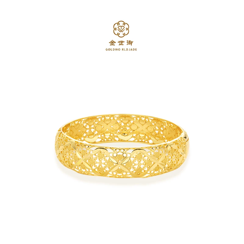 JINSHIYU/金世御 镀K金精美镂空卡扣轻奢手镯