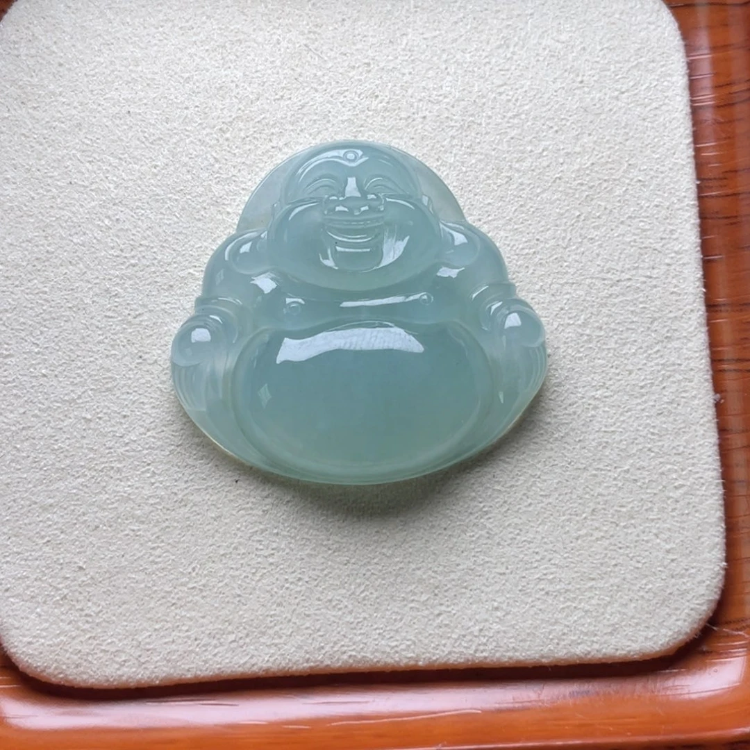 定制翡翠未镶嵌晴底色佛公