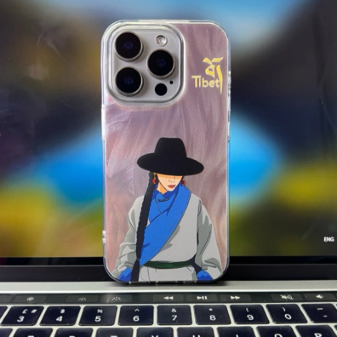 藏元素 高原姑娘手机壳