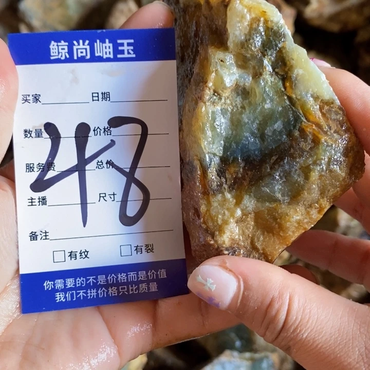 蛇纹石玉未镶嵌原石蓝*