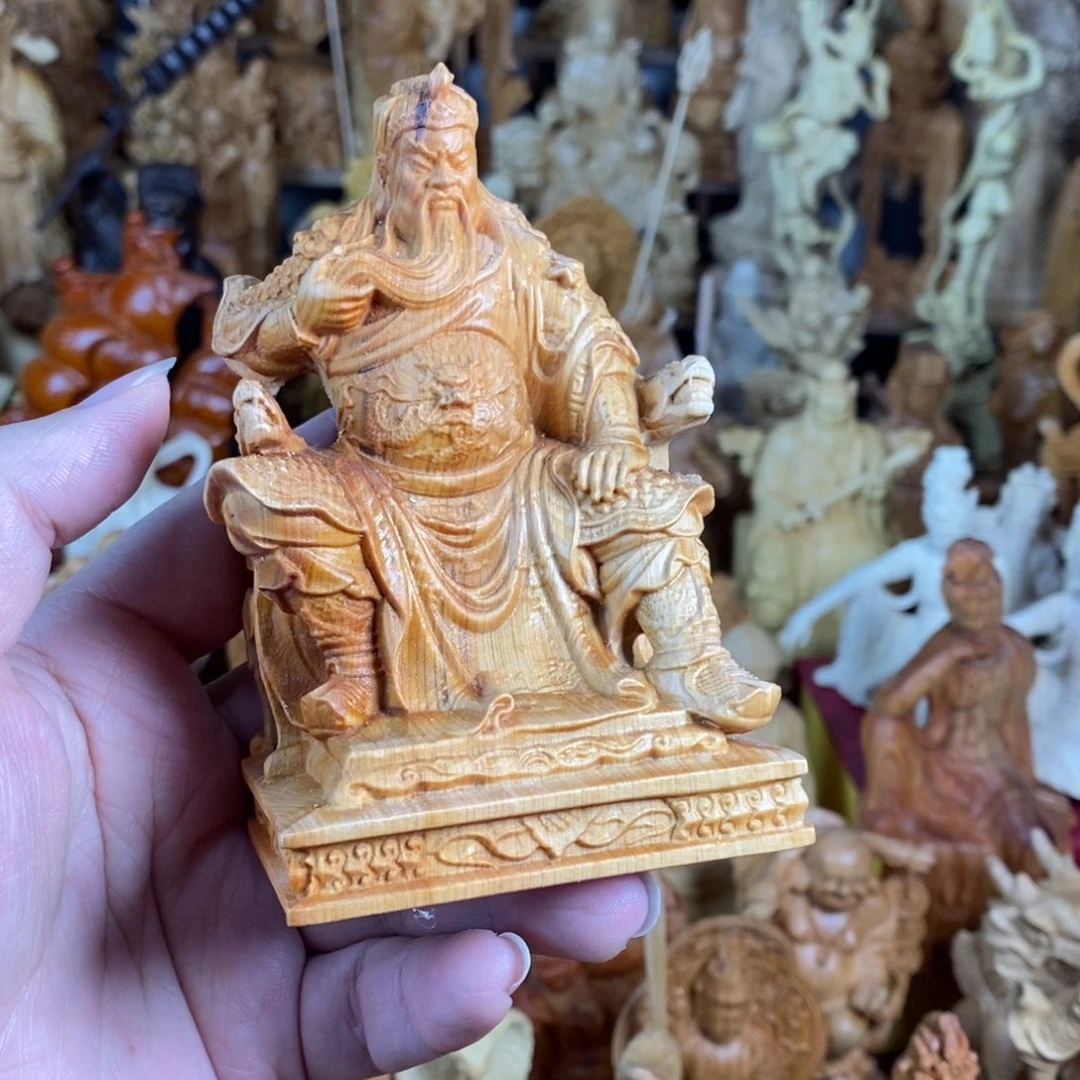 木微瑕崖柏关公坐