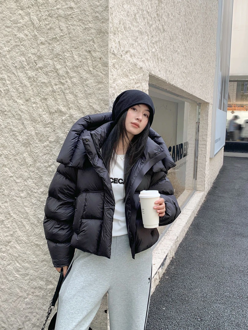 【李李服装】25657鸭绒短款保暖羽绒服时尚百搭小个子休闲女士冬季