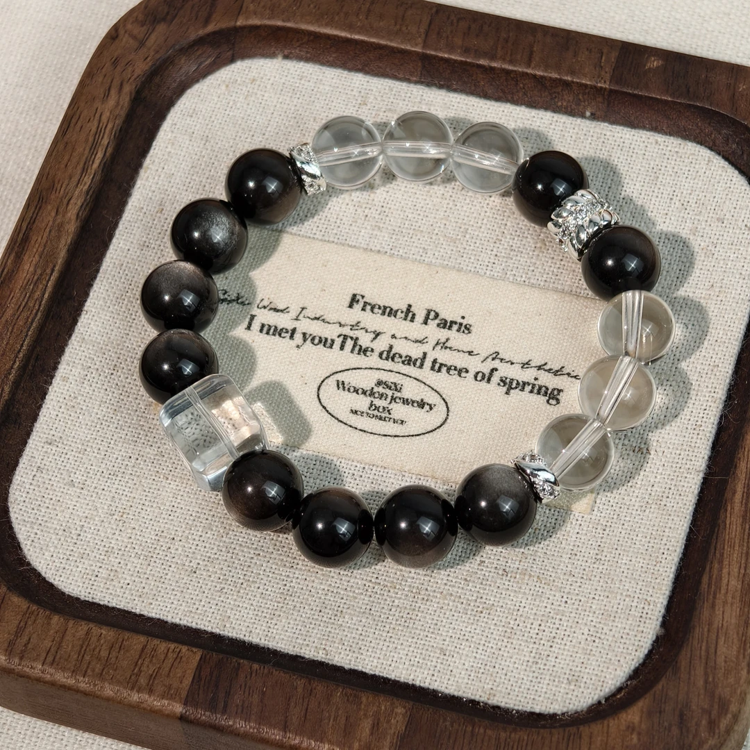 非金属布艺手链 银曜白水气质百搭