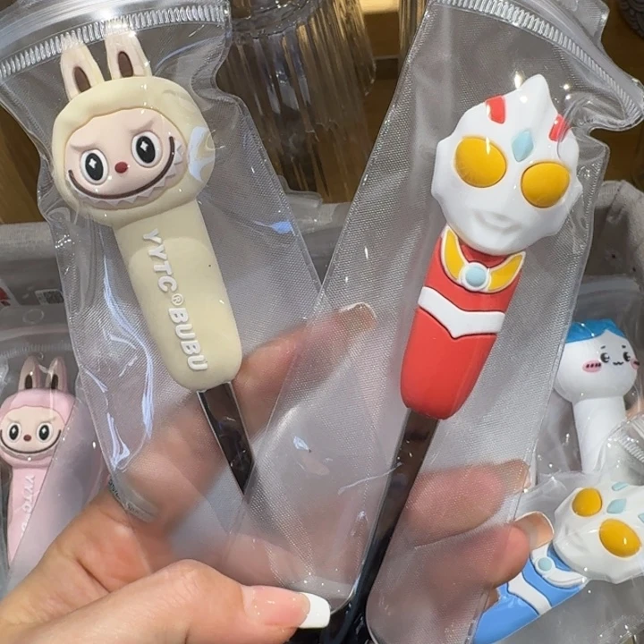 陶瓷儿童硅胶不锈钢勺子