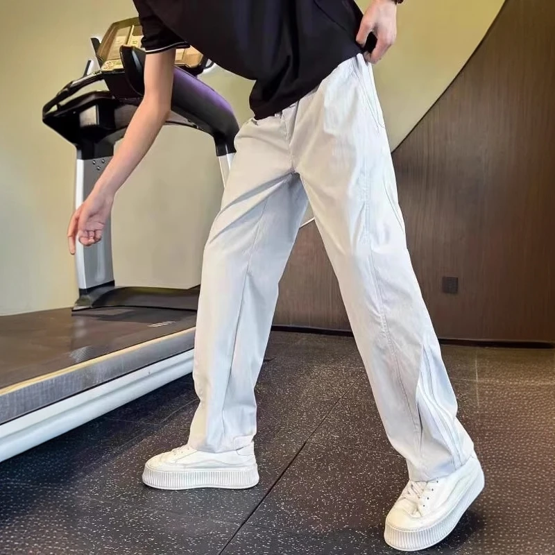 仓石一树秋季速干直筒裤男士户外薄款宽松休闲痞帅慵懒风男装