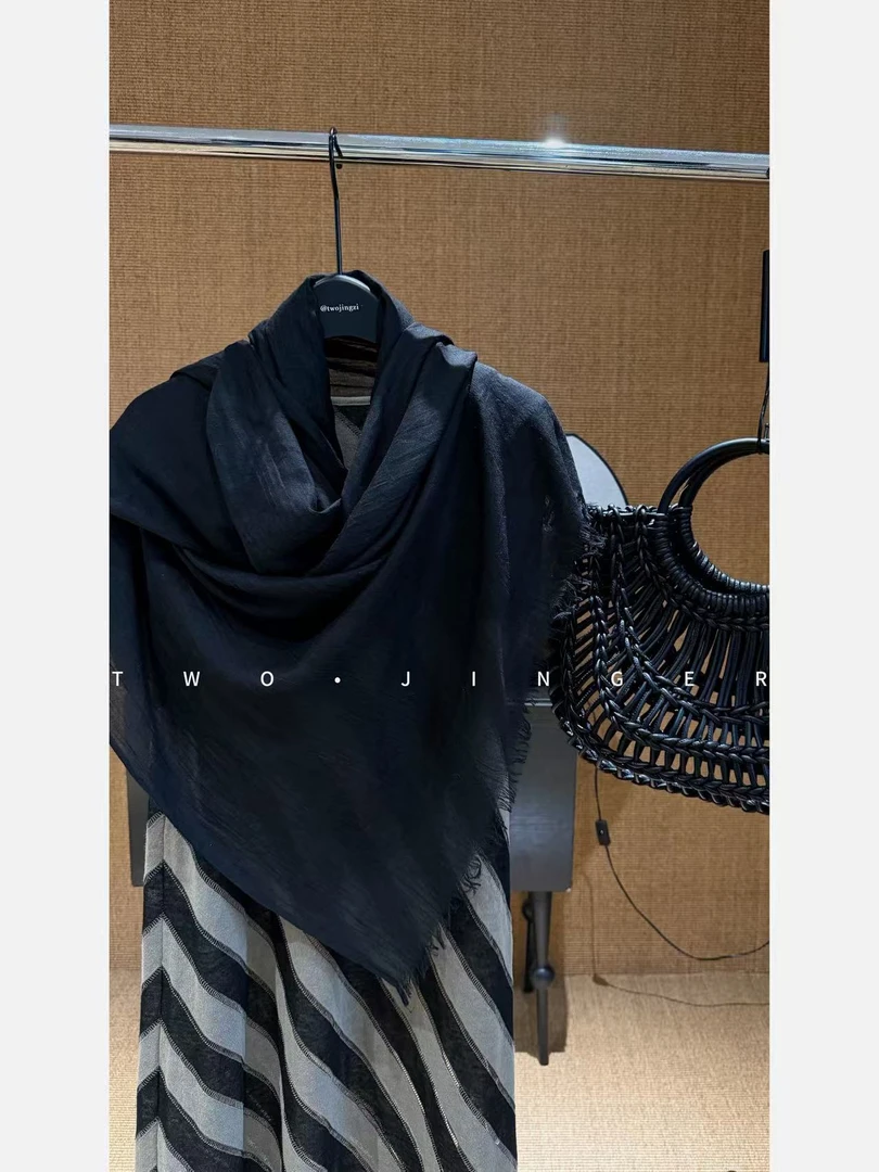 二静子 极简约静奢 高品质度假防晒空调百搭披肩 CX0098