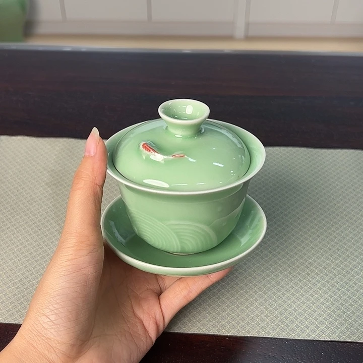 龙泉云间青瓷小米茶器