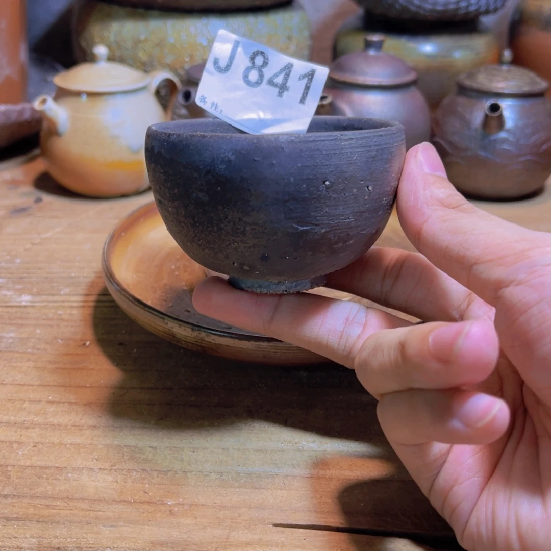 纯手工制作工艺（柴烧）裸烧纯手工制作柴烧杯841