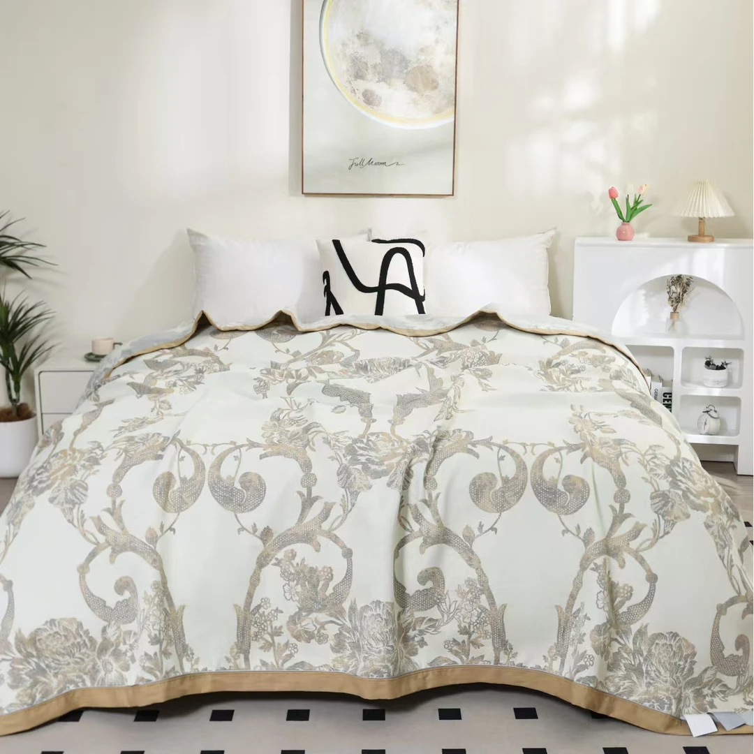 【欧式风情】轻奢高定鹅绒纤维多功能床盖舒适透气可机洗2.3/2.5