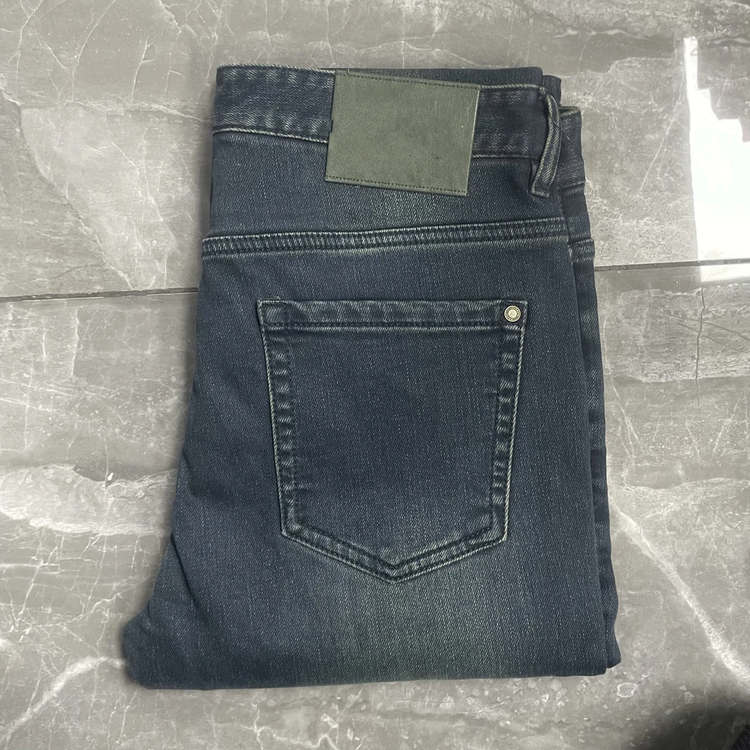 K268新款商务休闲牛仔裤 蓝