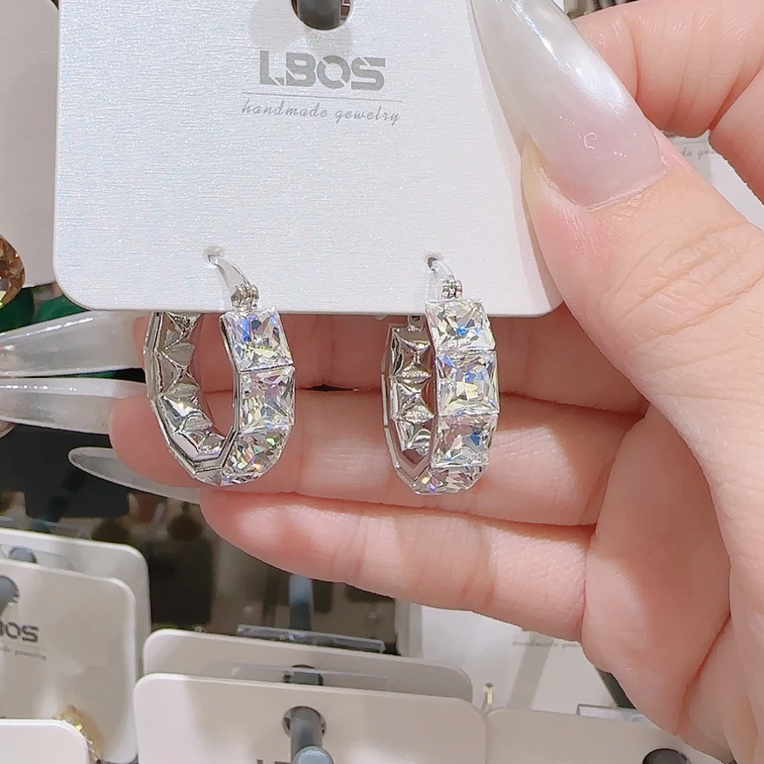 锆石铜合金925银耳环