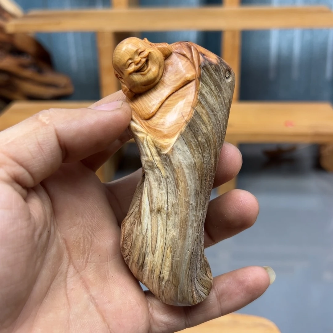依***我木崖柏木摆件手把件