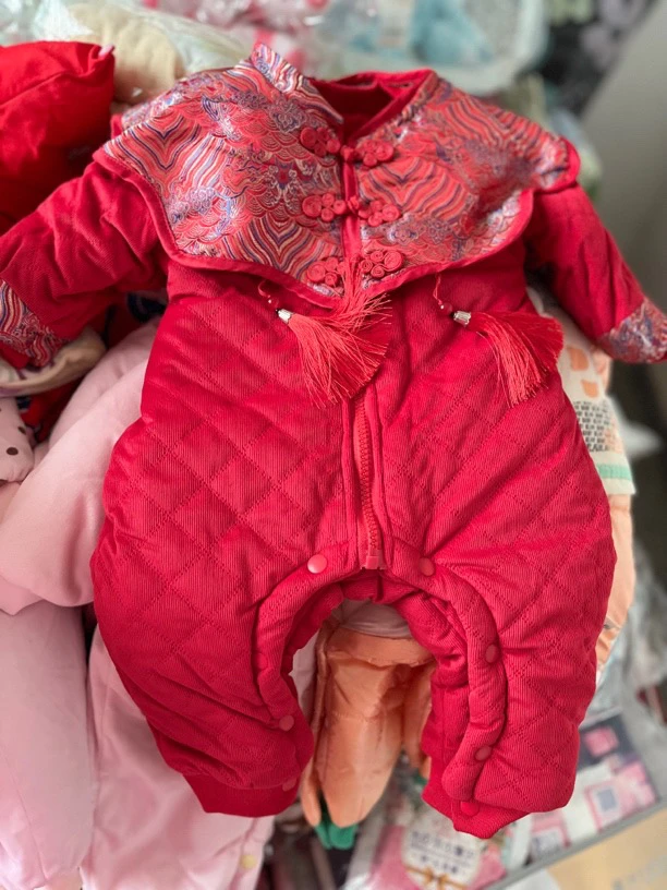 哈衣冬季单排扣爬服女春秋拜年服中国风秋冬