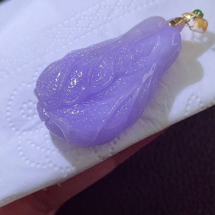 颈饰18K金镶嵌翡翠翡翠