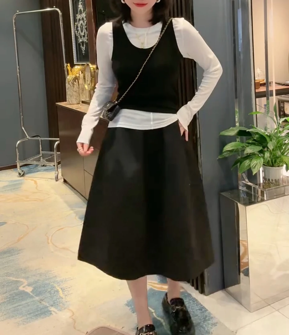 时尚百搭叠穿长袖小衫两件套【好物推荐】