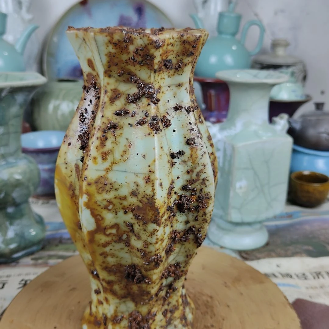 瓷片官窑生锈瓷23公分