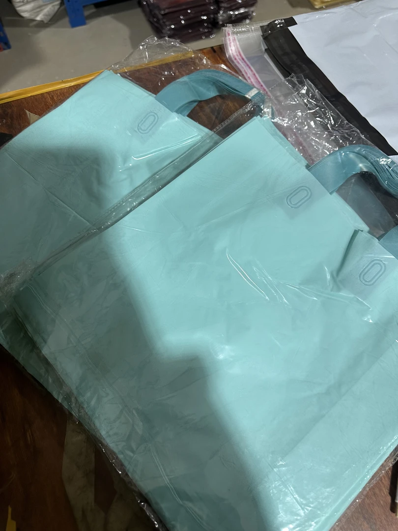 蓝色手提袋包装袋特价微瑕中号（介意勿拍）