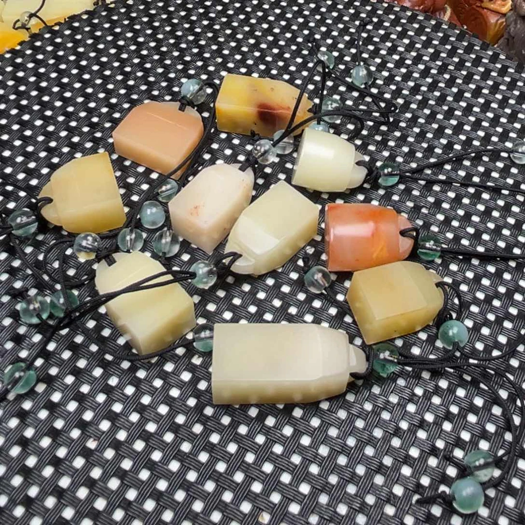 寿山石羽*10方芙蓉石如意钮印章